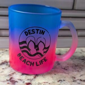 Vintage beach souvenir mugs